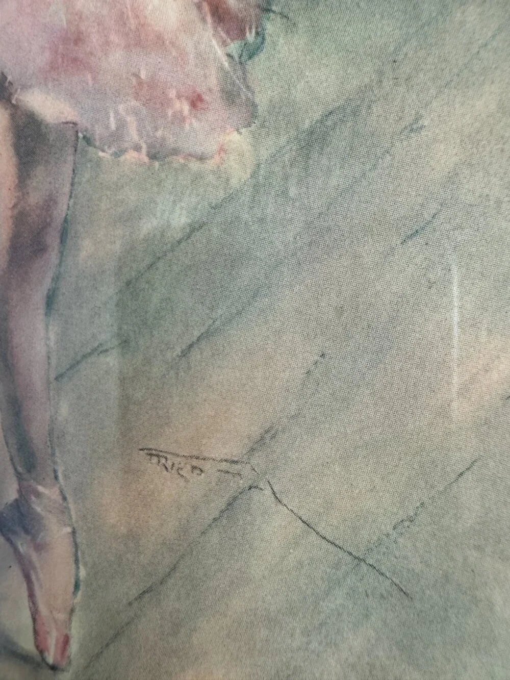 Vintage Ballerina Print Impressionist Ballet Dancer Ornate Distressed Frame